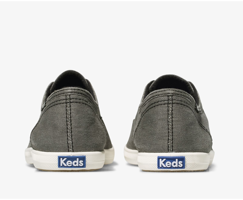 Slip Ons Keds Mujer Grises Oscuro - Chillax Seasonal Washable - 3096-MYCBS